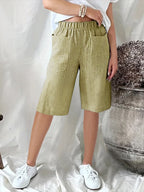 Retro Art Stripe Jacquard Loose Casual Cropped Pants