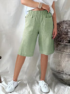 Retro Art Stripe Jacquard Loose Casual Cropped Pants